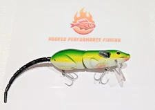 SLICKLINE Floating Jointed Rattling RAT Swimbait Fishing Lure Bass Pike GREEN