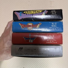 Dragon Quest 1 2 3 4 I II III IV set Nintendo Famicom FC Japan w/Box Manual
