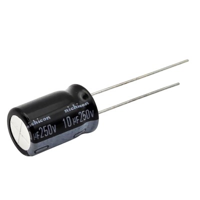 2pcs Nichicon VZ 10uF 250V 105°C Radial Electrolytic Capacitors (10mmx16mm)