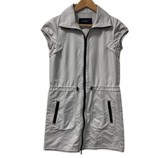 Burberry Golf Blouson Short Sleeve Jacket, Size 1, Light Gray Women USED