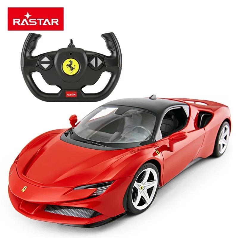 Rastar 1:14 Ferrari SF90 Stradale RC Car Remote 2.4 GHz LED Lights Red