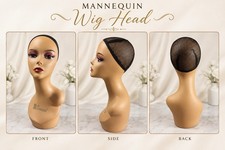 Sensual Wig Display Mannequin Head, Beige Female Mannequin Wig Head