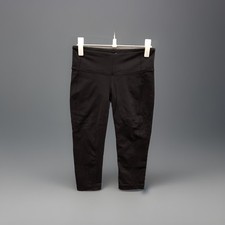 Athleta Black Crop Leggings Size S Womens Elastic Waist Pull On Activewear SEE