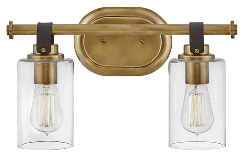 Hinkley Lighting 52882 Halstead 2 Light 16"W Bathroom Vanity - Brass - Picture 1 of 7