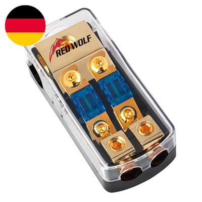 RED WOLF Mini ANL Sicherungshalter 60A, 2 Wege Kfz Stromverteiler Mit 60 Ampere 