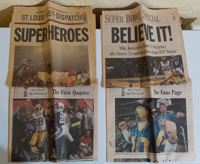 Vintage January 31, 2000 Super Bowl Special Newspaper St. Louis Post Dispatch