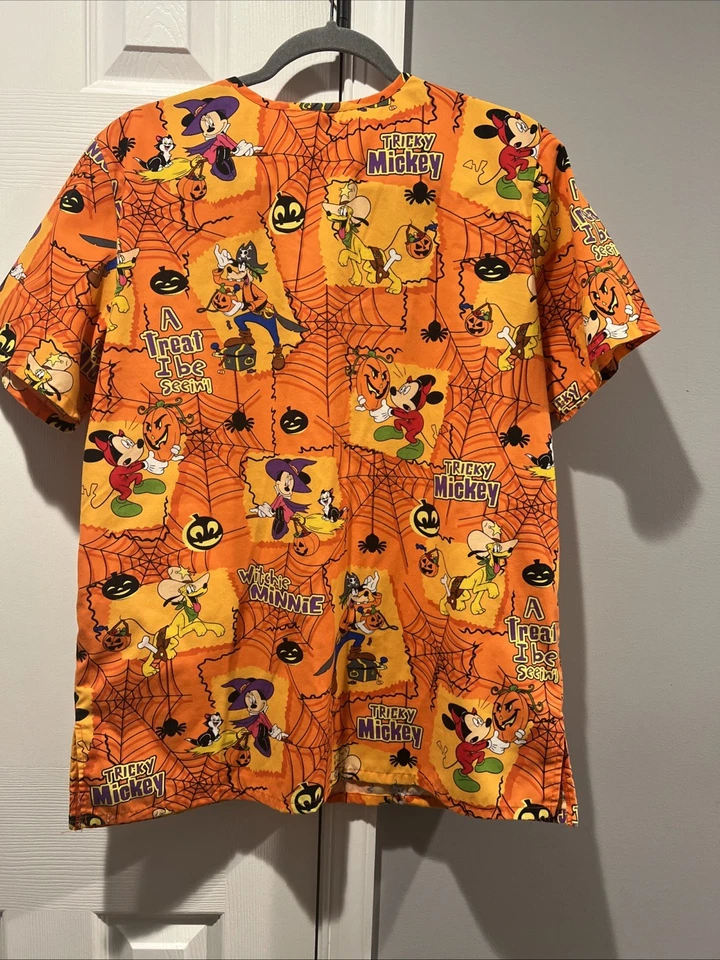 Disney Halloween Scrub Top Adult Medium - Image 3 of 3