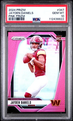 2024 Panini Prizm Jayden Daniels #347 PSA 10 Pink Rookie