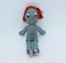 Vintage Levi’s Brand Denim Rag Doll By Knickerbocker 10” 1970s Red Yarn Hair HTF