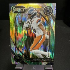 2024 Panini Select - Club Level Courtland Sutton #240 Green & Yellow Shock Prizm