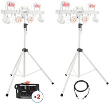 Chauvet DJ Gig Bar Move 5-in-1 LED Lighting System Pair Bundle - White