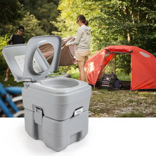 5.3 Gal. Portable Toilet Porta Potty, Outdoor Camping Travel Flush Toilet with W