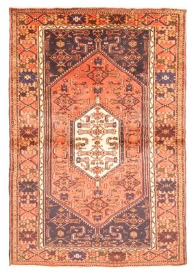Vintage Hand-Knotted Area Rug 4'1'' x 6'1'' Traditional Oriental Wool Carpet