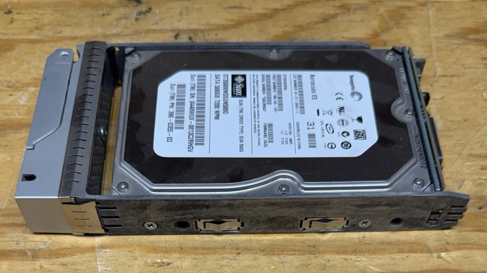 Sun 540-6635 500GB 3.5" 7200 RPM 3.0Gb/s SATA HDD, 390-0355 w/ 541-1406 Bkt. - Image 4 of 4