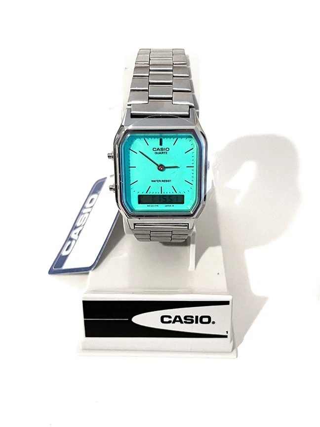 AQ-230A　TURQUOISE NEW UNUSED!! CASIO AQ-230A Turquoise Blue Dial Vintage Digital