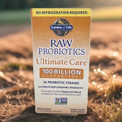 Garden of Life Raw Probiotics Ultimate Care 100 Billion 30 Veg Capsules