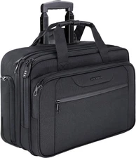 KROSER 17.3" Rolling Laptop Case RFID Wheeled Briefcase Travel Business Black