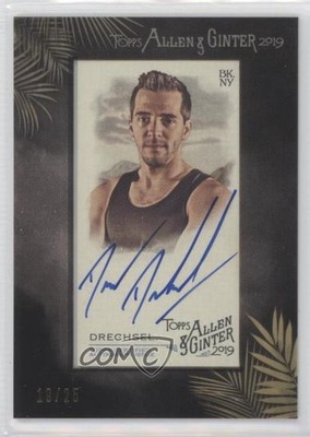 2019 Topps Allen & Ginter Mini Non-Baseball Black 19/25 Drew Drechsel Auto 0x1