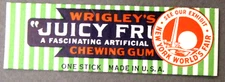 rare 1939 NYWF Wrigley's JUICY FRUIT CHEWING GUM wrapper NY Worlds Fair MINT ^