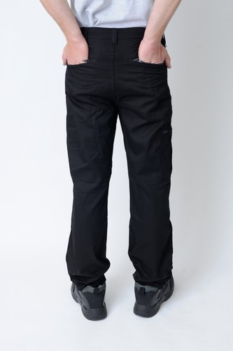 Men's Cargo Trousers Work trouser knee pad pocket Black Grey Khaki Heavy duty - Picture 54 of 72