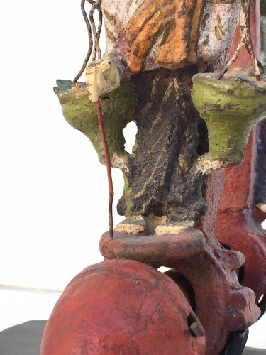 18th-19th Century Burmese Heavy Painted Iron Temple Bell Yoke / Bracket 16 1/4" - Picture 14 of 21