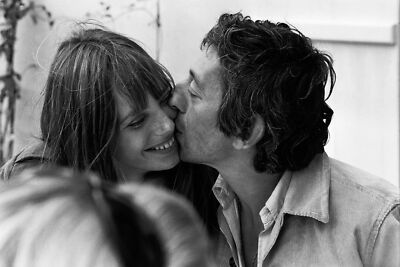 Serge Gainsbourg And Jane Birkin Black And White ' 8x10 Picture Celebrity Print