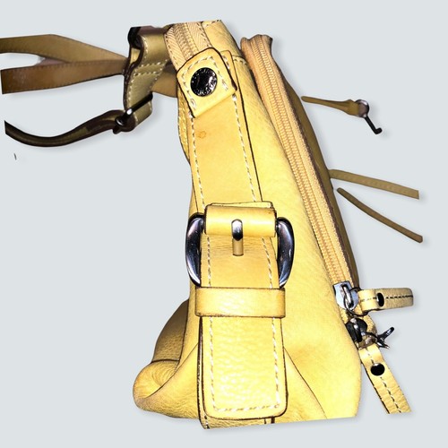 Fossil Leather Crossbody Organizer Bag Vintage 1954 -Golden Yellow ย - Picture 4 of 11