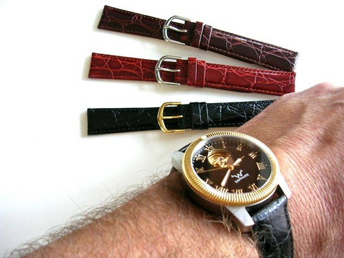 18mm Brown XL Alligator calf Extra Long watchband strap IW SUISSE 16 17 19 20 22 - Picture 4 of 9