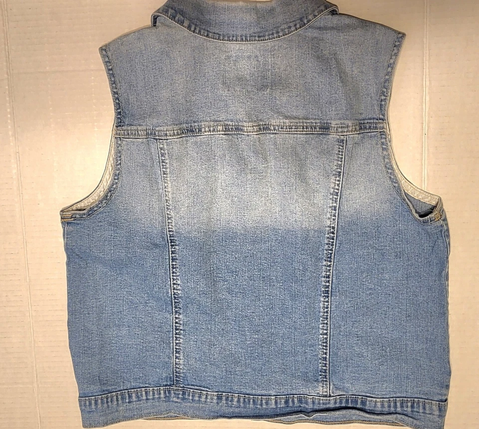 Chaleco vaquero envejecido Justice Girls 18/20 Foto 2 de 4