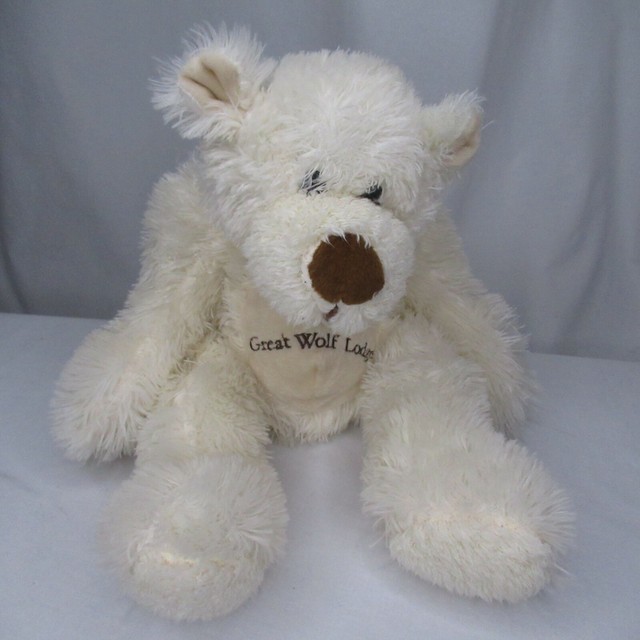 13â Great Wolf Lodge Plush Ivory Cream Embroidered Bear | eBay