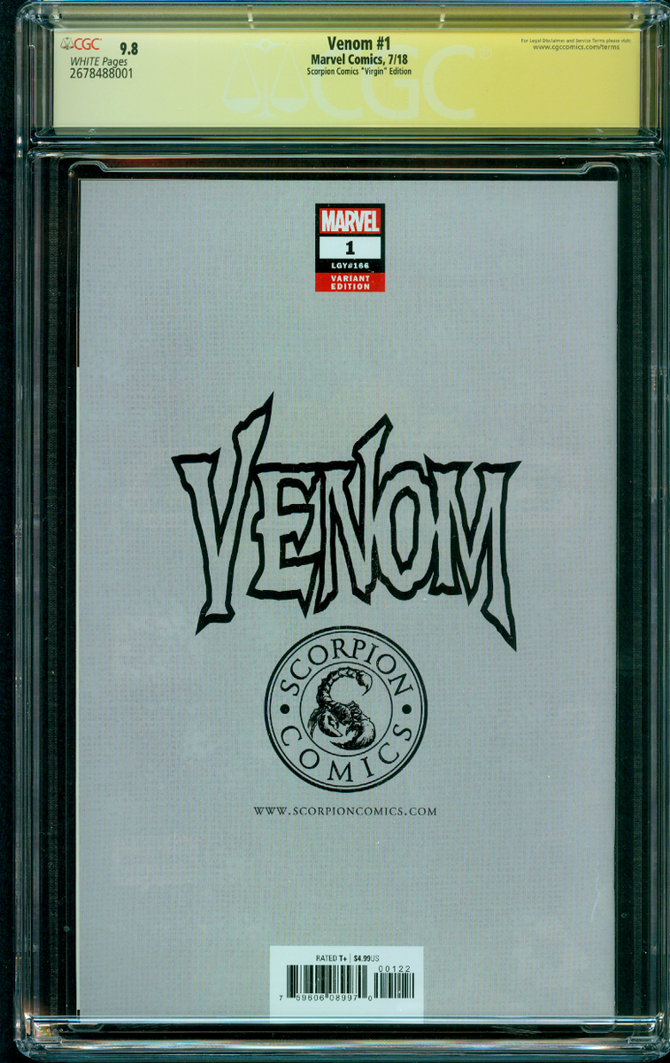 Venom 1 CGC 9.8 4XSS McFarlane Portacio Virgin Variant Spider Man