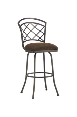 Tempo Furniture Bradley Swivel Barstool Bar Stool w/ Back (Custom-Made in USA)