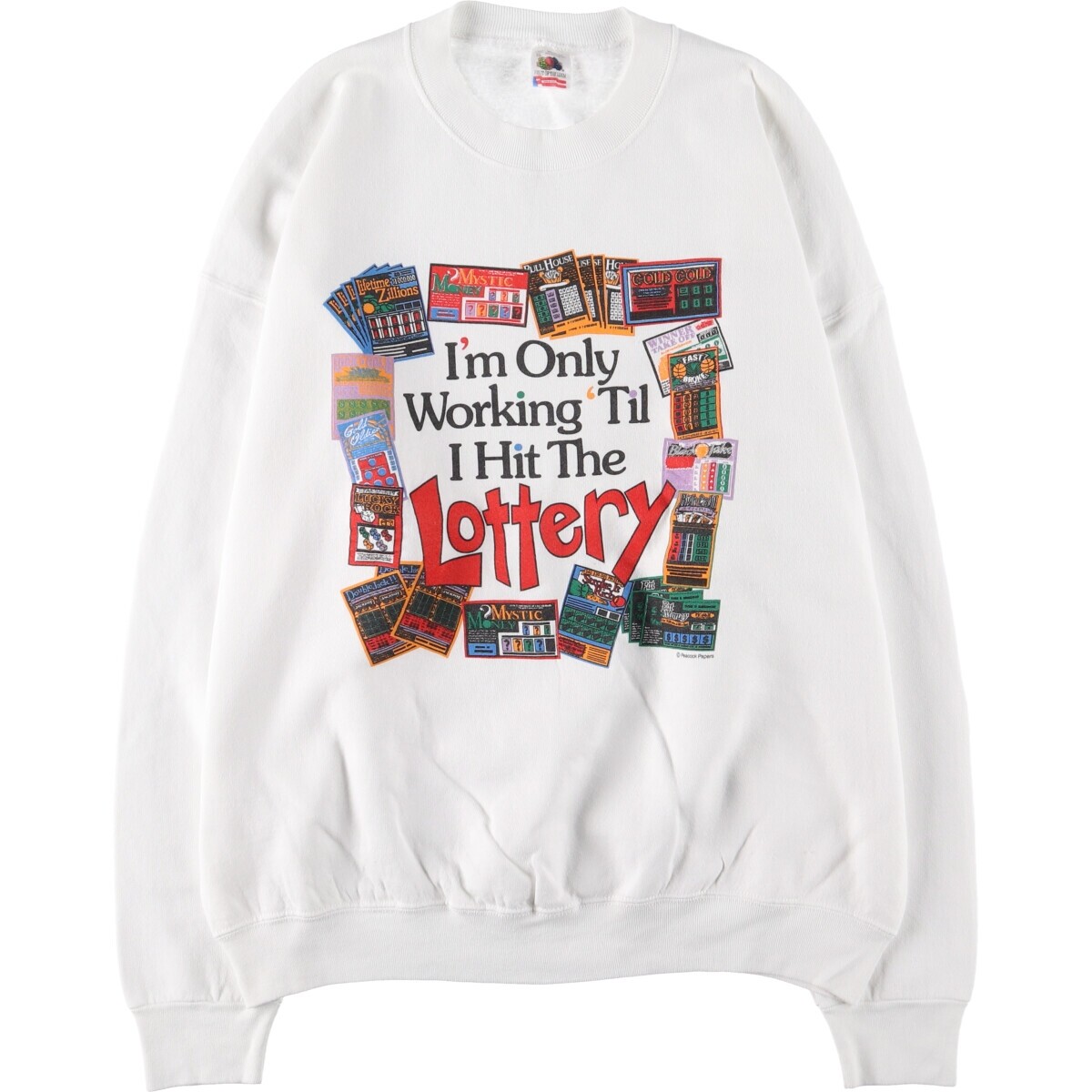 90'S Fruit of the Loom printed sweatshirt, made in the USA