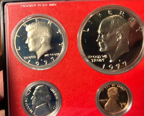 1977 US Proof Set in OGP Box Eisenhower S Dollar Great Year of Birth birthday 47 - 第 9/15 張圖片