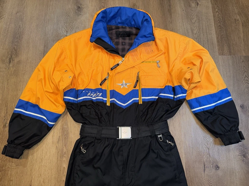Bogner Ski Suit Snowsuit One Piece Snow Bib Vintage 90s Mens Medium 40 Long Tall - Image 4 of 4