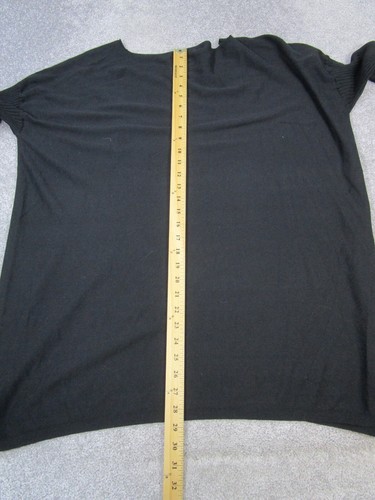 Peruvian Connection Sweater Womens Xl Black Pima Cotton Blend Knit - Picture 7 of 8
