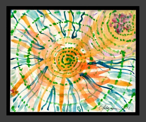 Sun is Out 2011 : Fine ART Watercolor Painting : ABSTRACT : Original : Signed - Picture 3 of 12