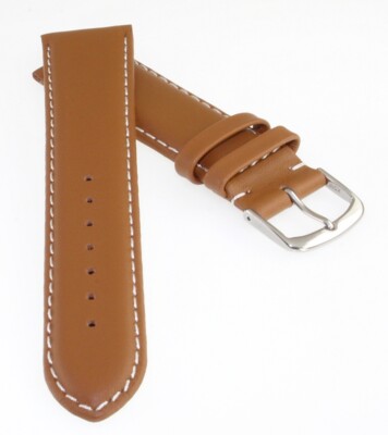 Feines französisches Softlederband Modell Berlin cognac-WN 20 mm