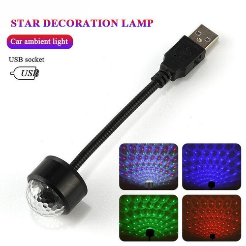 Lámpara de Proyección LED Cielo Estrellado 7 Colores USB Mini Coche Techo Estrella Luz Nocturna - Imagen 3 de 10