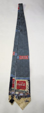 NOS Drink Coca-Cola 100 Silk Mens Necktie 1996 Vintage Street Business Scene
