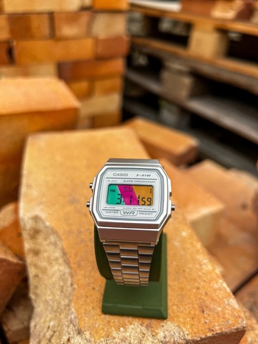 Candy – Modified Watch Based on Casio F-91W – Digital Watch with Blue, Pink edc - Picture 5 of 7
