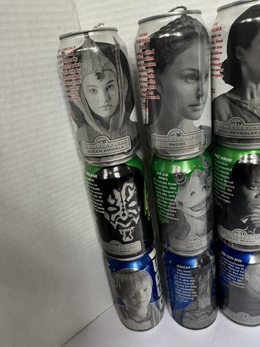 1999 Star Wars Episode I The Phantom Menace Pepsi Cans, Complete Set Empty Cans - Picture 2 of 5