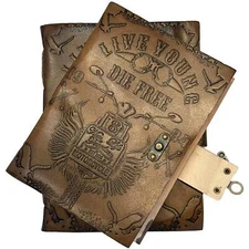100% Leather Motorcycle Journal with Clasp