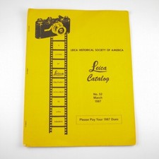 Leica Historical Society of America - Leica Catalog No.52 - March 1987 - Booklet