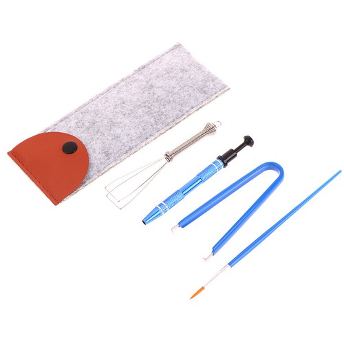 1Set Keyboard Cleaning Tool Keycap Puller Stem Holder Lube Brush w/Storage Bag - Photo 4/14