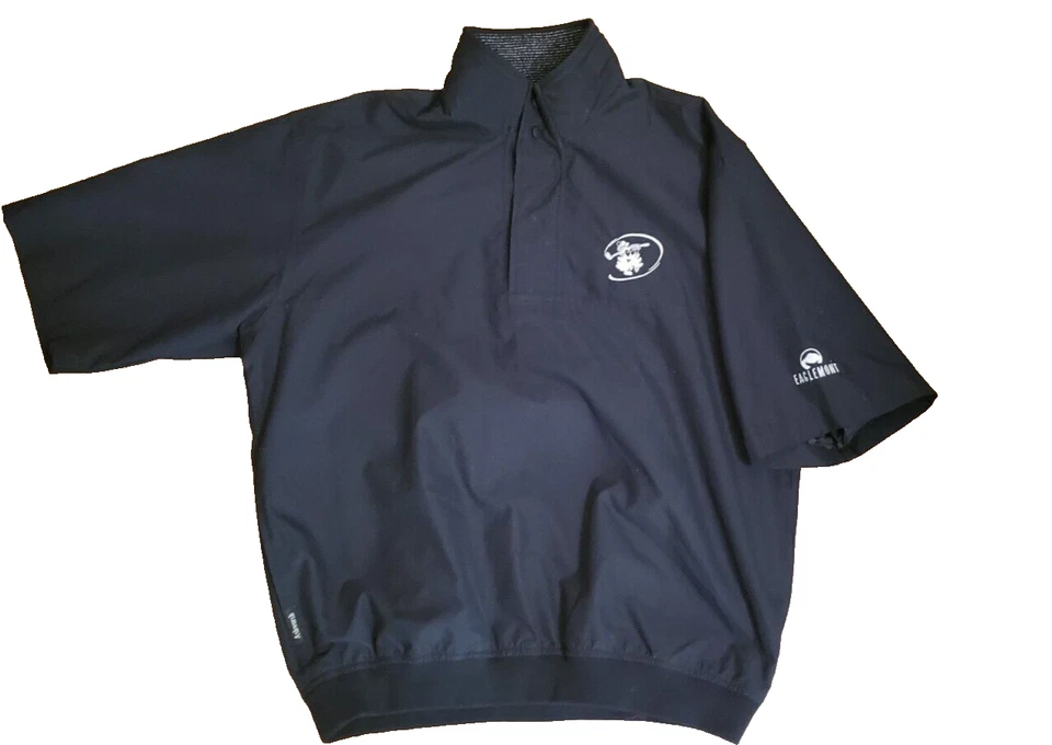 Chaqueta de lluvia de golf Ashworth Weather Systems negra Eagle Mont Club para hombre mediana Foto 2 de 4