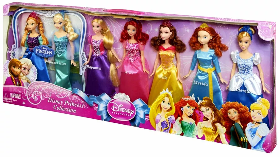 Disney 7 Piece Princess Doll Set Frozen Included