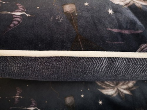 Emma J Shipley LOST WORLD NAVY VELVET cushion *POLYESTER PAD* 67cm x 40cm approx - Picture 8 of 9