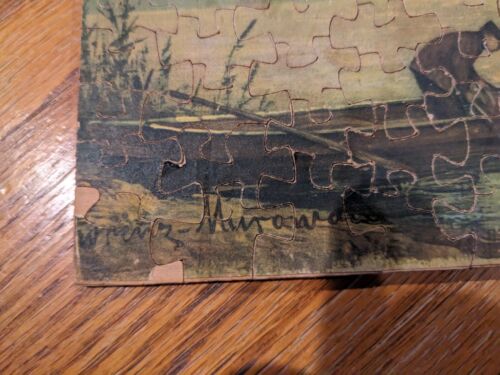 RARE Vintage Eureka Jigsaw Puzzle 245+ Wood 12" X 10" - wertz Muronaw - Picture 4 of 22