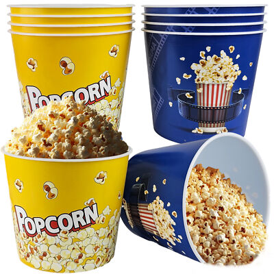 Popcorn Becher Snack Eimer XL Popcornbecher Box Wiederverwendbar Kunststoff